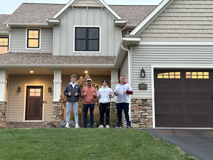 Elite Movers crew at a Wisconsin home